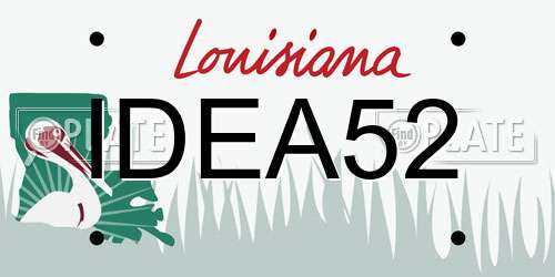 IDEA52 Louisiana License Plate