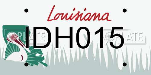 IDH015 Louisiana License Plate
