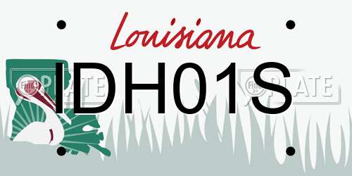 IDH01S Louisiana License Plate