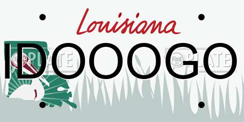 IDOOOGO Louisiana License Plate
