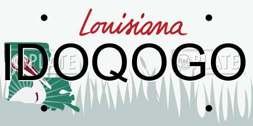 IDOQOGO Louisiana License Plate