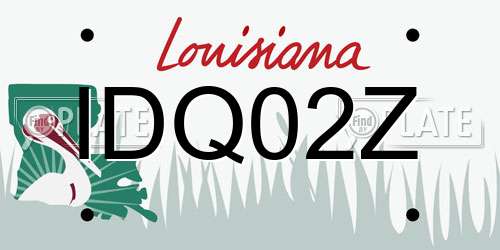 IDQ02Z Louisiana License Plate