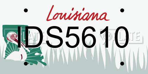 IDS5610 Louisiana License Plate