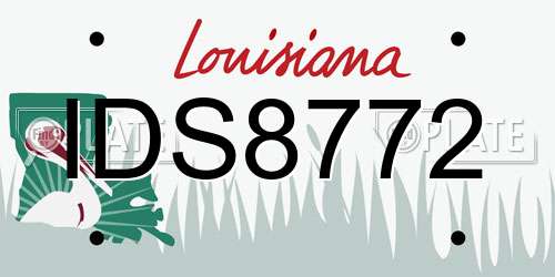IDS8772 Louisiana License Plate