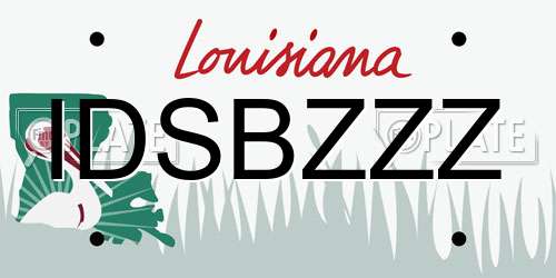 IDSBZZZ Louisiana License Plate