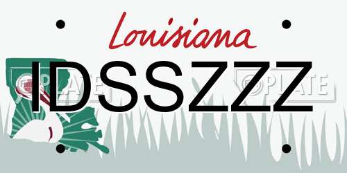 IDSSZZZ Louisiana License Plate