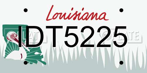 IDT5225 Louisiana License Plate