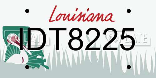 IDT8225 Louisiana License Plate
