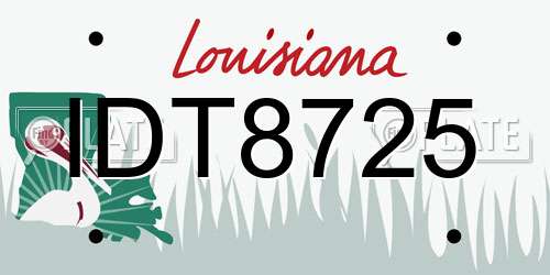 IDT8725 Louisiana License Plate