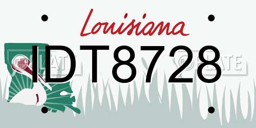 IDT8728 Louisiana License Plate