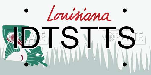 IDTSTTS Louisiana License Plate
