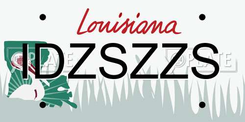 IDZSZZS Louisiana License Plate