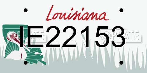 IE22153 Louisiana License Plate