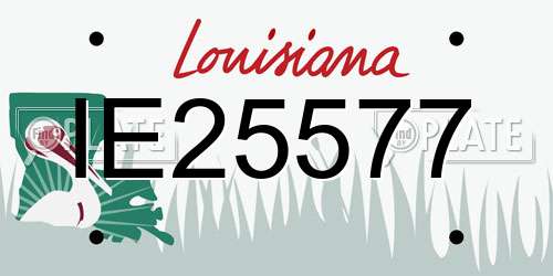 IE25577 Louisiana License Plate