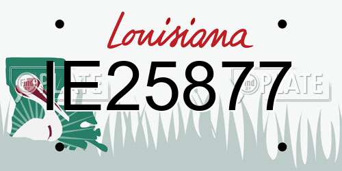 IE25877 Louisiana License Plate