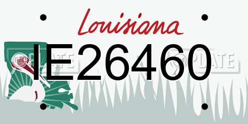 IE26460 Louisiana License Plate
