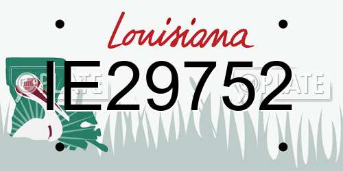 IE29752 Louisiana License Plate