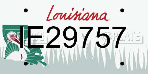 IE29757 Louisiana License Plate
