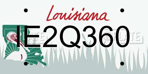 IE2Q360 Louisiana License Plate