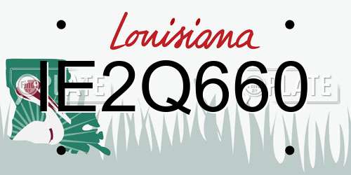 IE2Q660 Louisiana License Plate