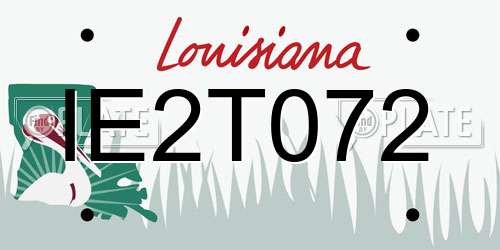IE2T072 Louisiana License Plate