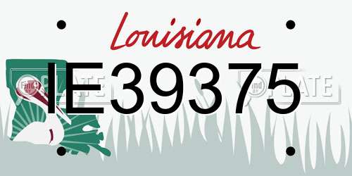IE39375 Louisiana License Plate