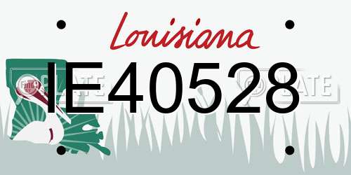 IE40528 Louisiana License Plate
