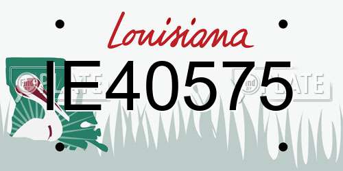 IE40575 Louisiana License Plate