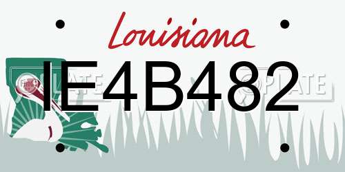 IE4B482 Louisiana License Plate