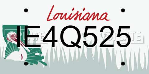 IE4Q525 Louisiana License Plate