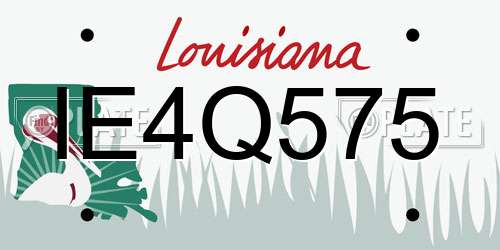IE4Q575 Louisiana License Plate
