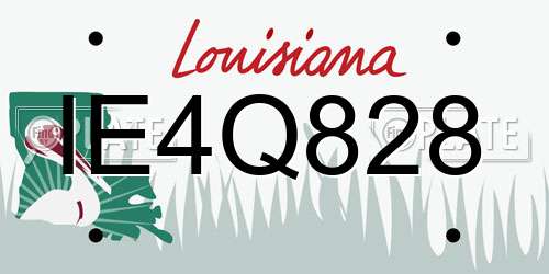IE4Q828 Louisiana License Plate
