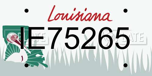 IE75265 Louisiana License Plate