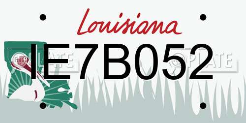 IE7B052 Louisiana License Plate