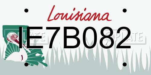 IE7B082 Louisiana License Plate