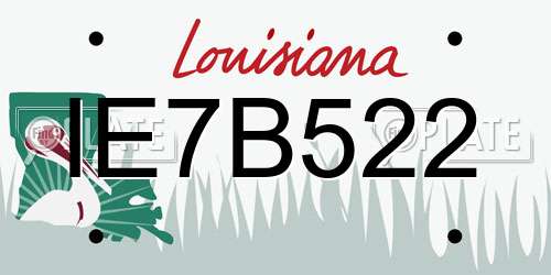 IE7B522 Louisiana License Plate