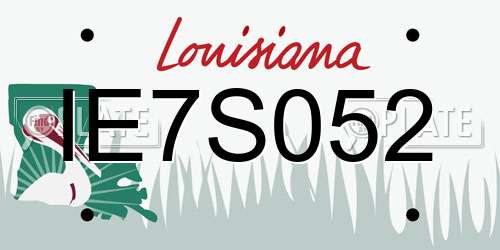 IE7S052 Louisiana License Plate