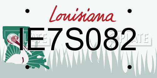 IE7S082 Louisiana License Plate