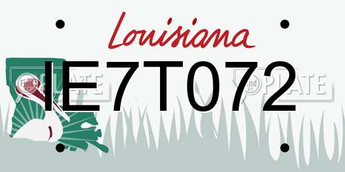 IE7T072 Louisiana License Plate