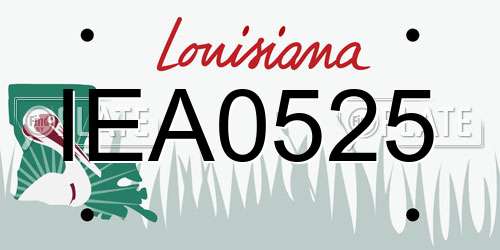 IEA0525 Louisiana License Plate