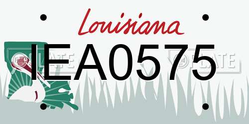 IEA0575 Louisiana License Plate