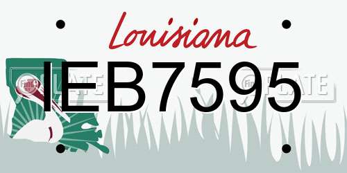 IEB7595 Louisiana License Plate