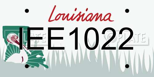IEE1022 Louisiana License Plate