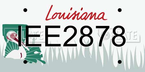IEE2878 Louisiana License Plate
