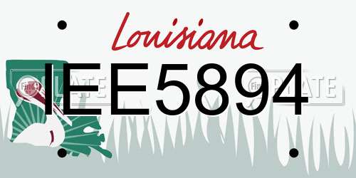 IEE5894 Louisiana License Plate
