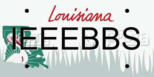 IEEEBBS Louisiana License Plate