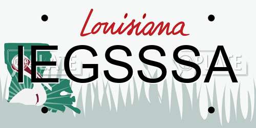 IEGSSSA Louisiana License Plate