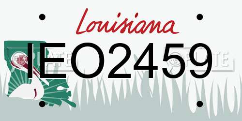 IEO2459 Louisiana License Plate