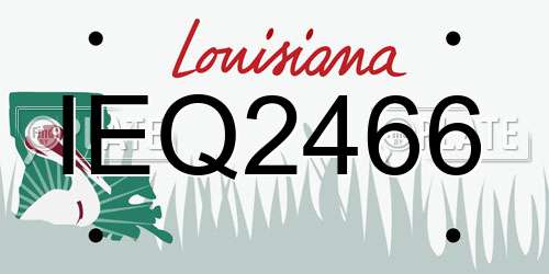 IEQ2466 Louisiana License Plate