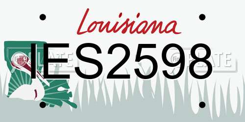 IES2598 Louisiana License Plate